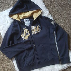 The Original Colosseum Athletics Blue Pitt Zip Front Jacket with Hood Size Large
